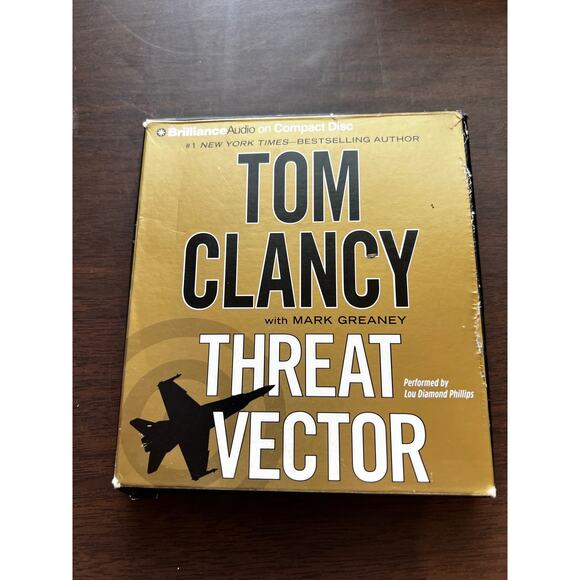 Tom Clancy Threat Vector 9 CD Audio Book 9 CDs - Picture 1 of 2
